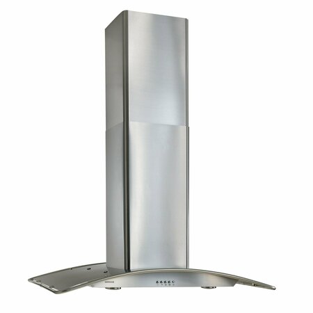 ALMO 36-in. Stainless Steel Arched Island Range Hood with 450 CFM Centrifugal Blower B5936SS